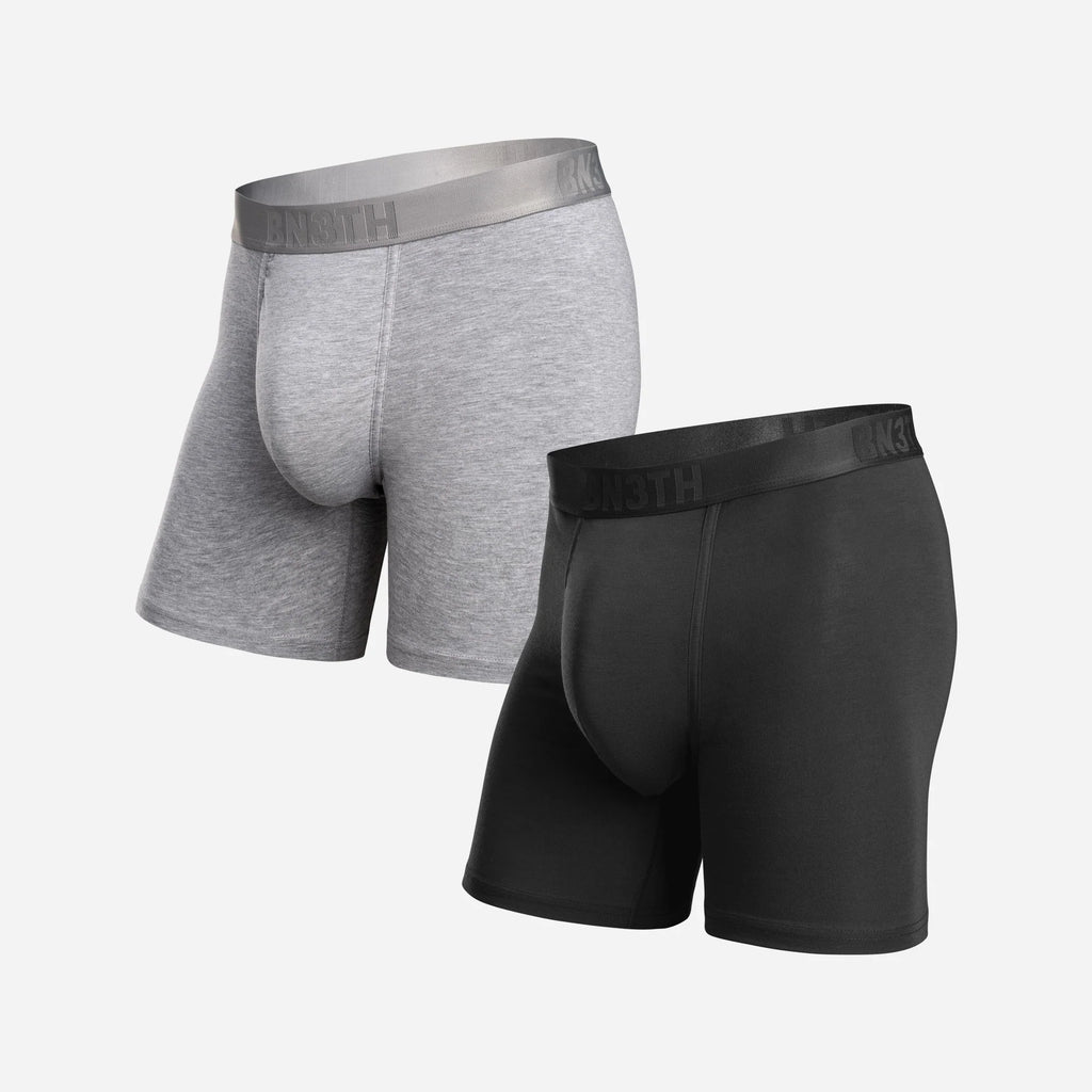 BN3TH Boxer Brief x 2-Pack Black/Heather Grey