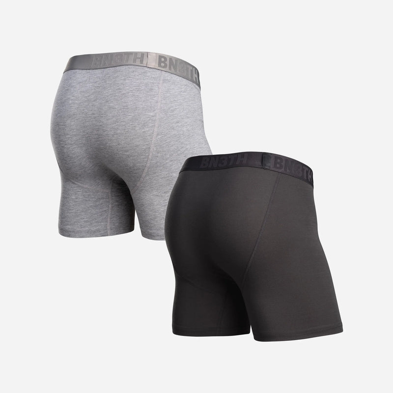 BN3TH Boxer Brief x 2-Pack Black/Heather Grey