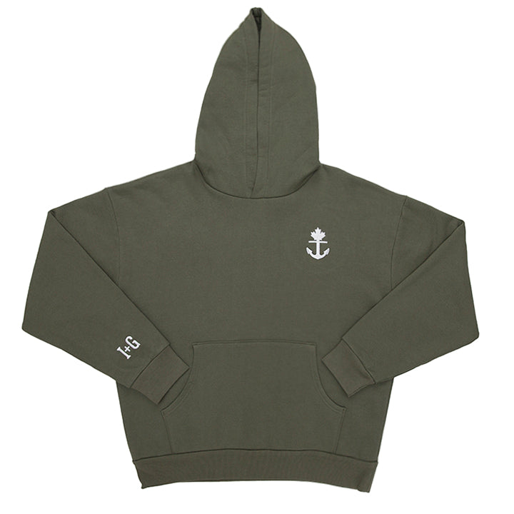 Relaxed Olive Heavy-Duty Hoodie