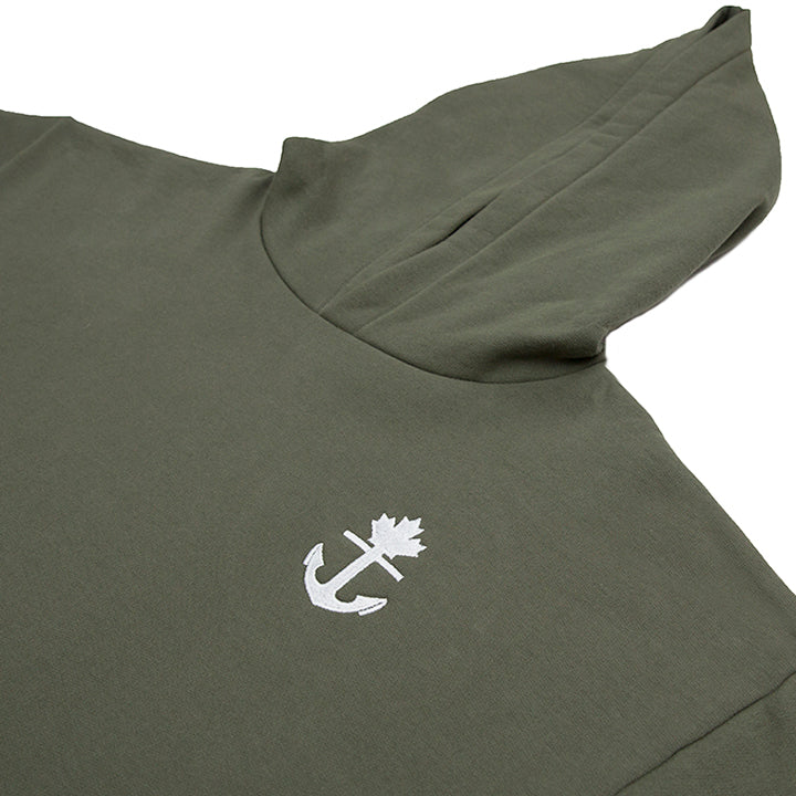 Relaxed Olive Heavy-Duty Hoodie