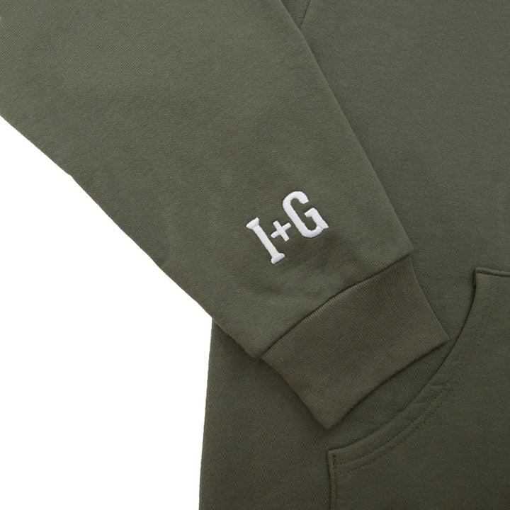 Relaxed Olive Heavy-Duty Hoodie