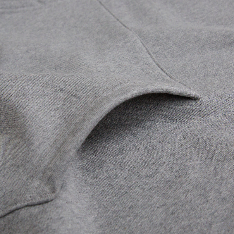 Canadian made grey crewneck sweatshirt with kangaroo pocket. Vintage fit, french terry lined inside, %100 cotton