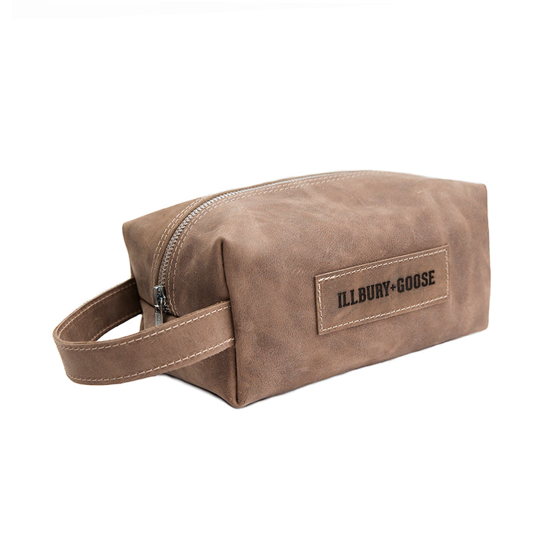 Classic Buffalo Leather Shave Bag