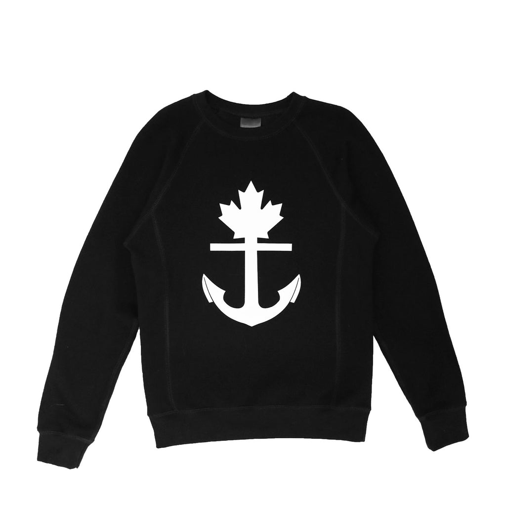 Classic Black Anchor Crewneck