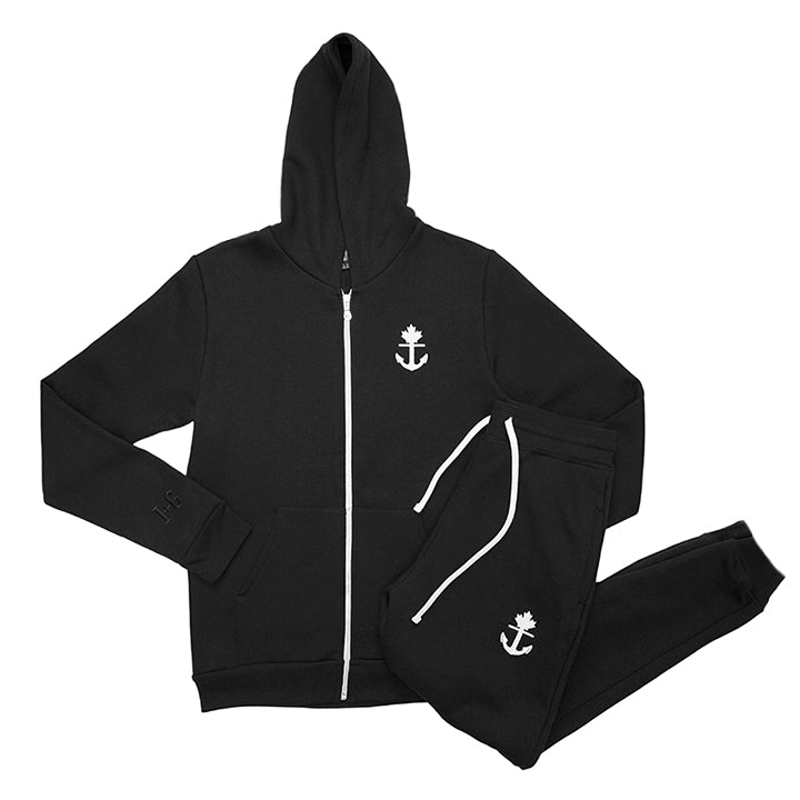 Black Zip-Up Hoodie