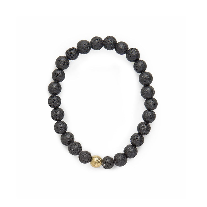 Classic Anchor Volcanic Stone Bracelet