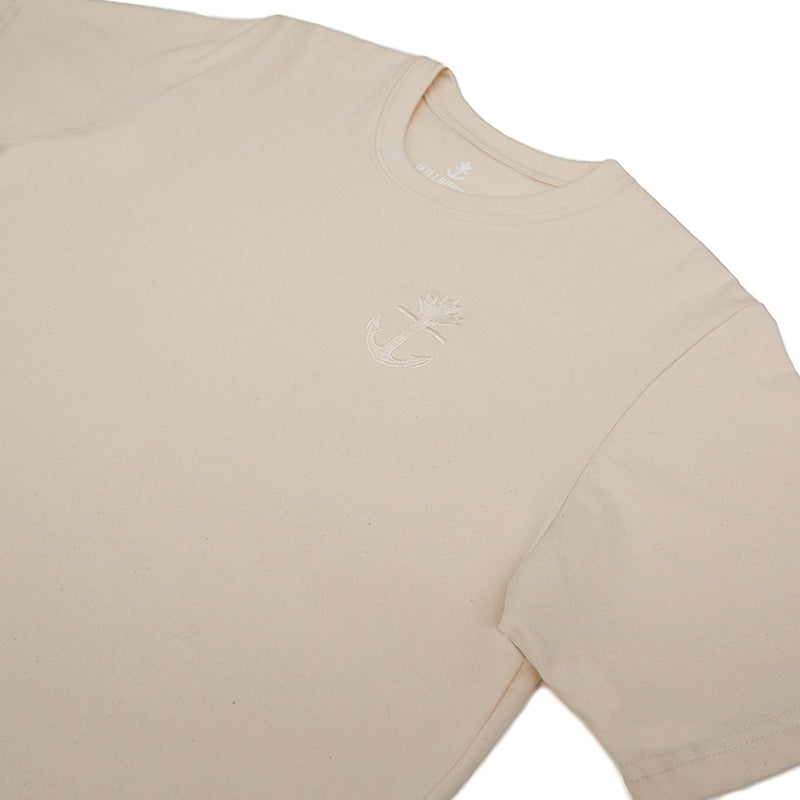 Natural Embroidered 100% Cotton HD T