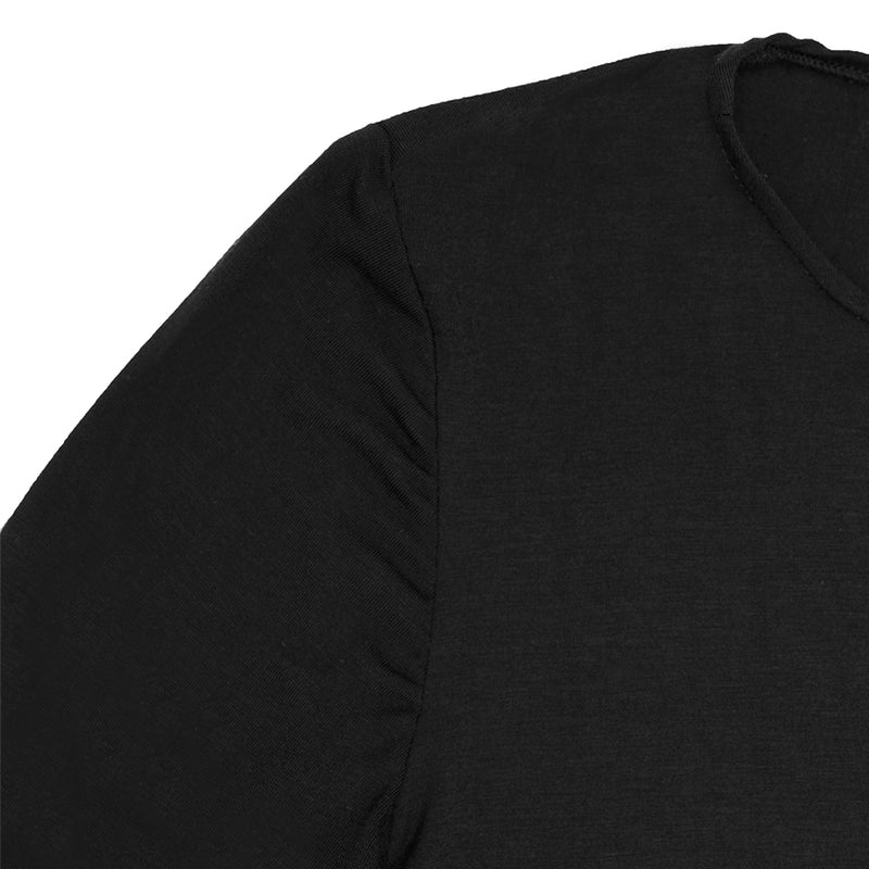 Black Long Sleeve Swing Dress