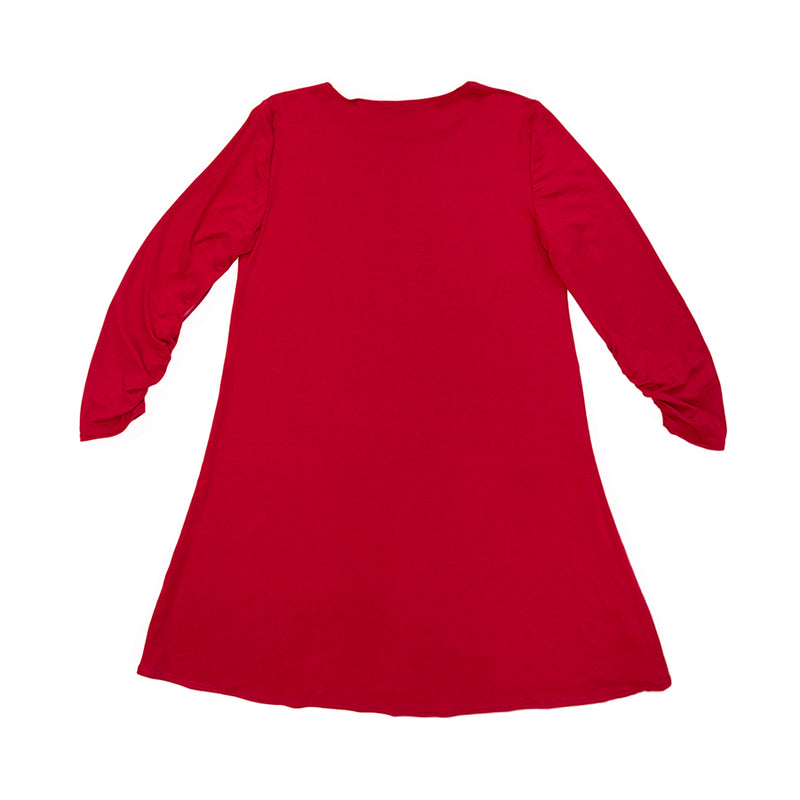 Red Long Sleeve Swing Dress x *Made to Order*