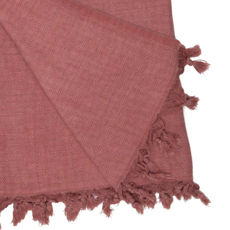 Clay Organic Turkish Cotton Throw